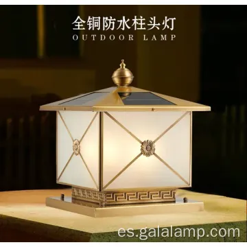 Luz de pilar solar premium All-Copper